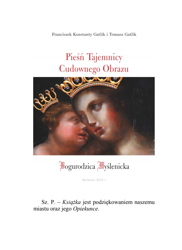 Okładka Pieśń Tajemnicy Cudownego Obrazu